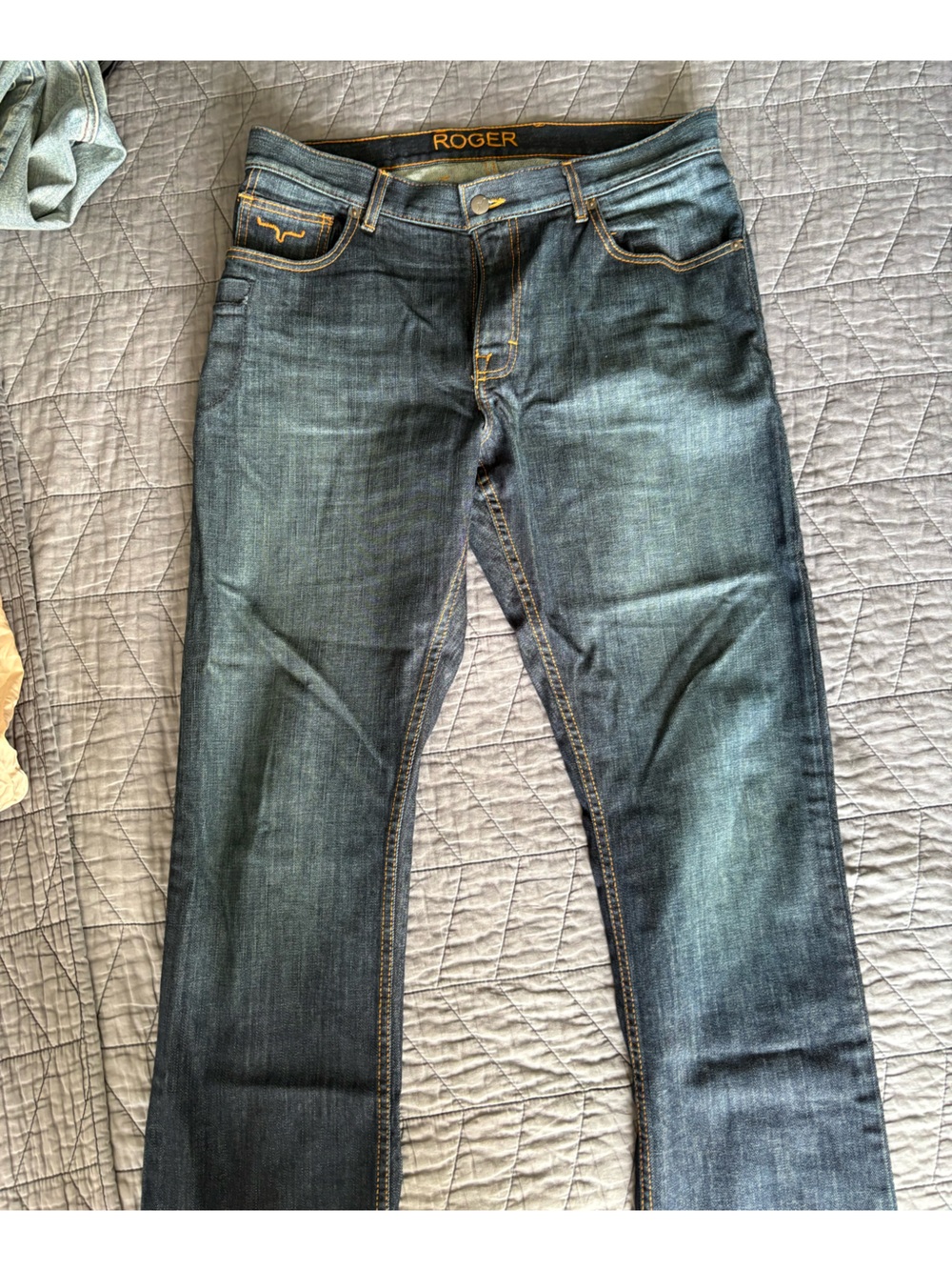 Kimes Ranch Men's Faded Indigo Straight Jeans
